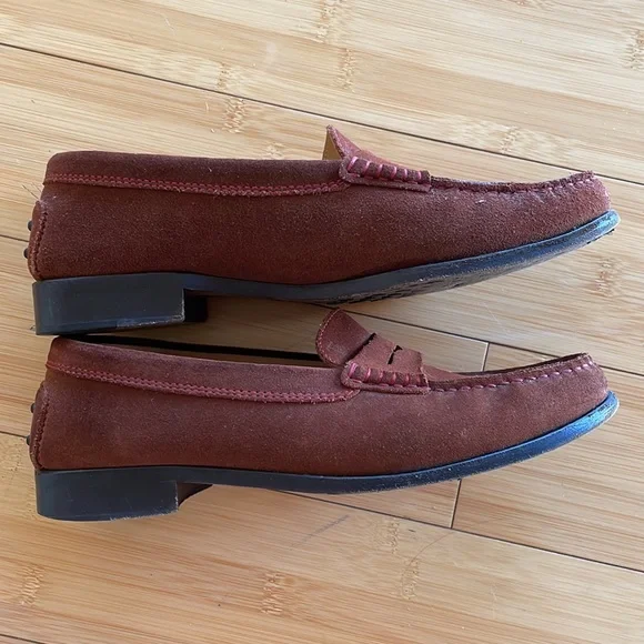 Tod’s Brick Red Driving Loafers, 9 - Picture 4 of 7